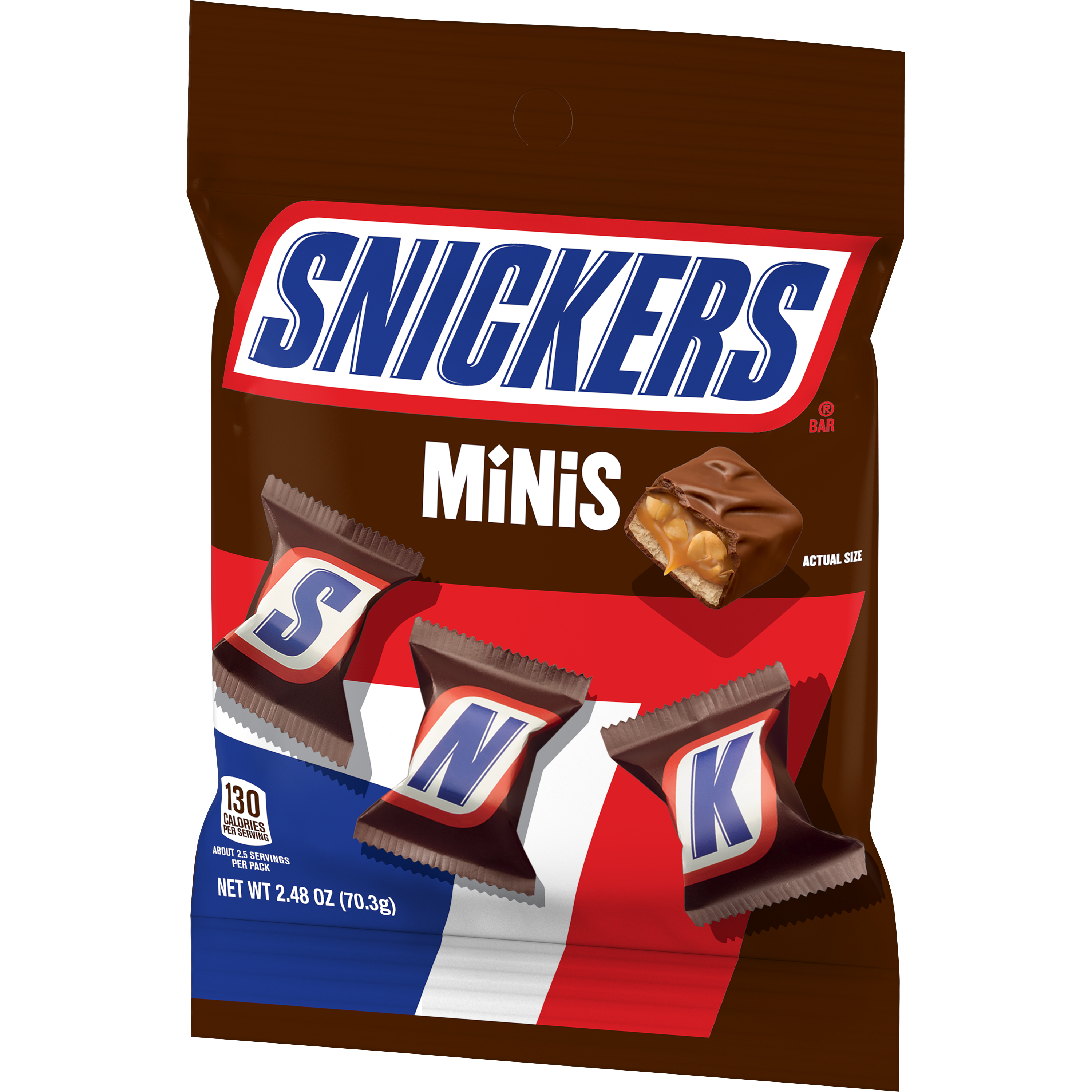 Mars Peg Pack Snickers Miniatures 2.48 oz 12 Ct