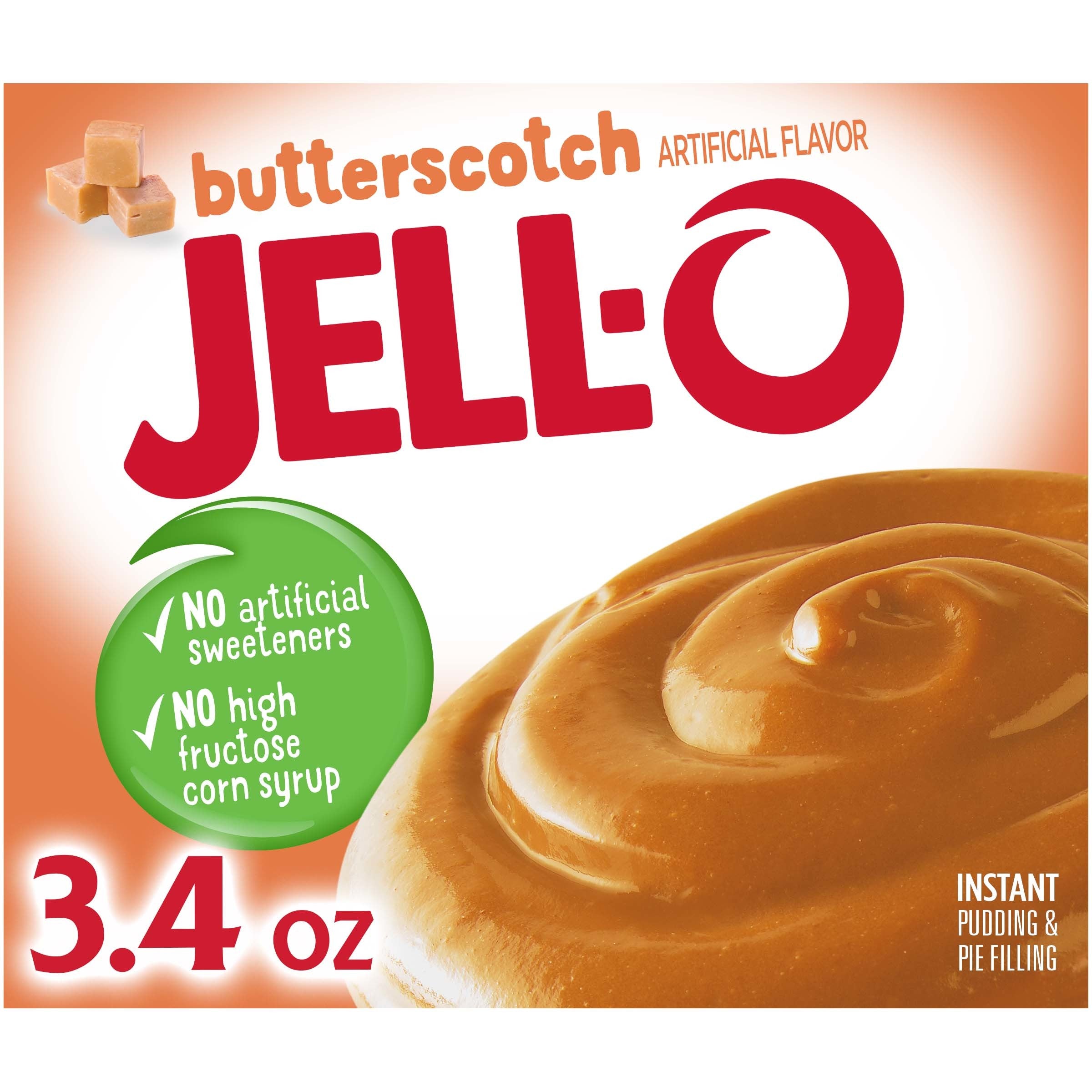 Kraft Grocery Jell-O Instant Pudding Butterscotch 24ct 3.4oz